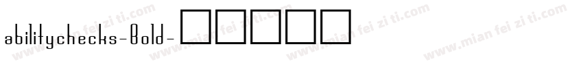 abilitychecks-Bold字体转换