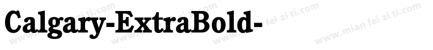 Calgary-ExtraBold字体转换