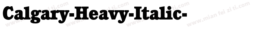 Calgary-Heavy-Italic字体转换