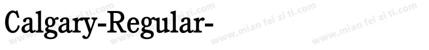Calgary-Regular字体转换