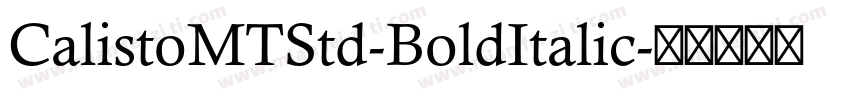 CalistoMTStd-BoldItalic字体转换