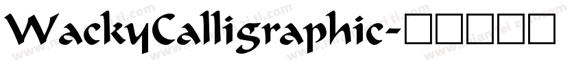 WackyCalligraphic字体转换