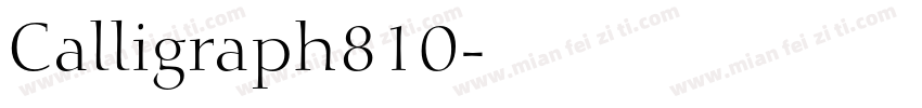 Calligraph810字体转换