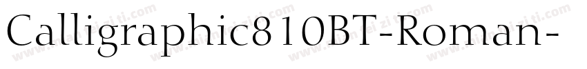 Calligraphic810BT-Roman字体转换