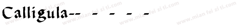 Calligula字体转换