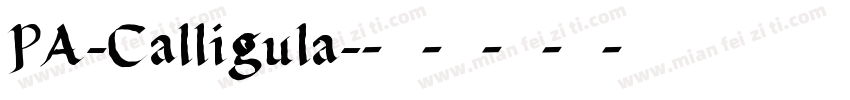 PA-Calligula字体转换