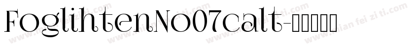 FoglihtenNo07calt字体转换