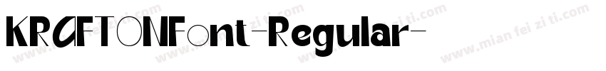 KRAFTONFont-Regular字体转换