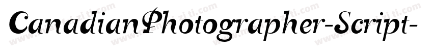 CanadianPhotographer-Script字体转换