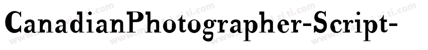 CanadianPhotographer-Script字体转换