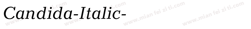 Candida-Italic字体转换