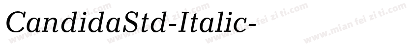 CandidaStd-Italic字体转换