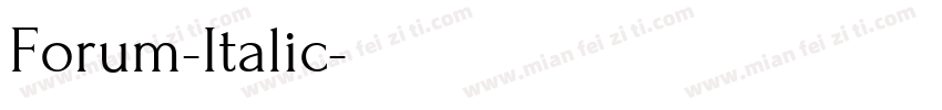 Forum-Italic字体转换