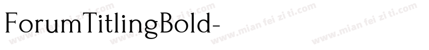 ForumTitlingBold字体转换