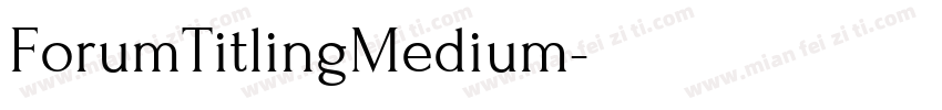 ForumTitlingMedium字体转换