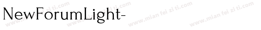 NewForumLight字体转换