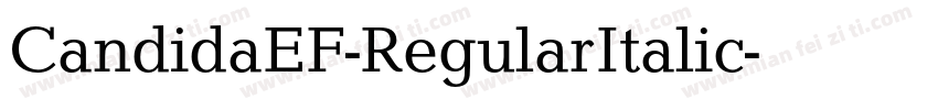 CandidaEF-RegularItalic字体转换
