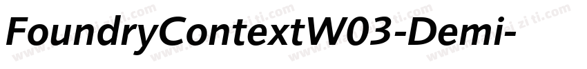 FoundryContextW03-Demi字体转换