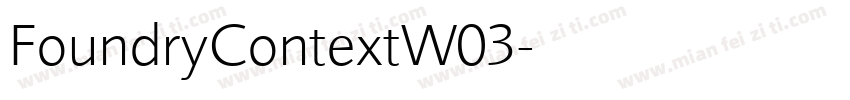FoundryContextW03字体转换