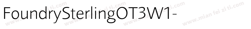 FoundrySterlingOT3W1字体转换