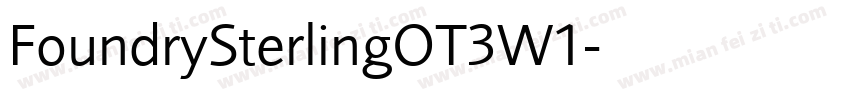 FoundrySterlingOT3W1字体转换