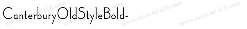 CanterburyOldStyleBold字体转换