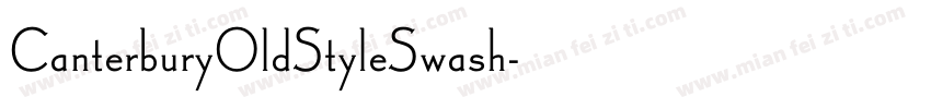 CanterburyOldStyleSwash字体转换