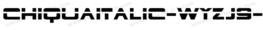 ChiquaItalic-WyzJ9字体转换