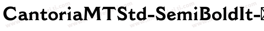 CantoriaMTStd-SemiBoldIt字体转换