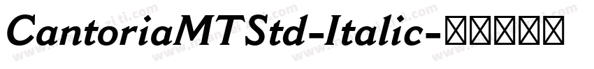 CantoriaMTStd-Italic字体转换