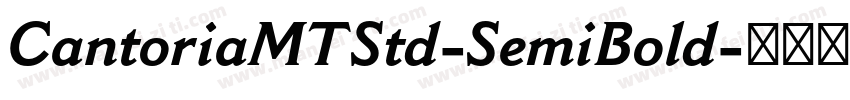 CantoriaMTStd-SemiBold字体转换