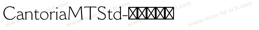 CantoriaMTStd字体转换