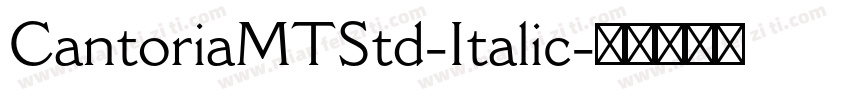 CantoriaMTStd-Italic字体转换
