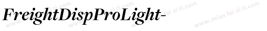 FreightDispProLight字体转换