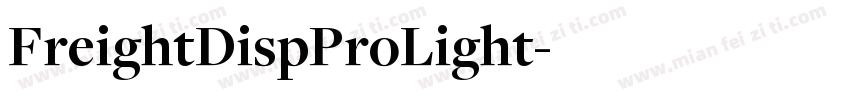 FreightDispProLight字体转换