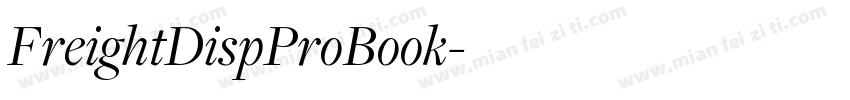 FreightDispProBook字体转换