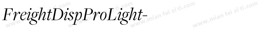 FreightDispProLight字体转换