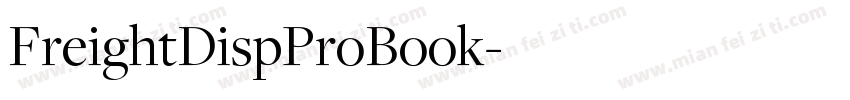 FreightDispProBook字体转换