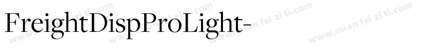 FreightDispProLight字体转换