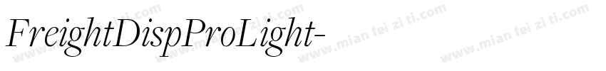 FreightDispProLight字体转换