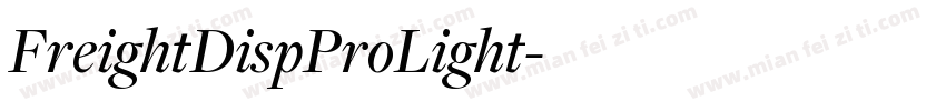 FreightDispProLight字体转换