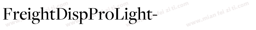 FreightDispProLight字体转换