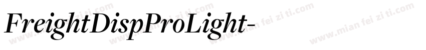 FreightDispProLight字体转换