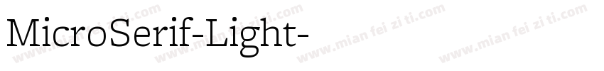 MicroSerif-Light字体转换