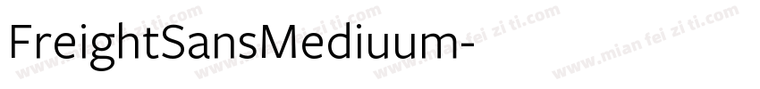 FreightSansMediuum字体转换