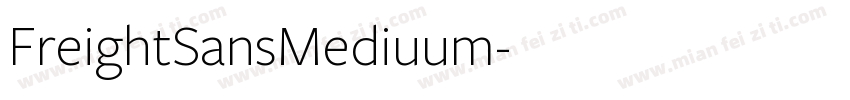 FreightSansMediuum字体转换
