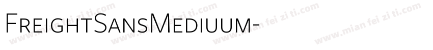 FreightSansMediuum字体转换