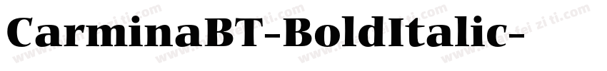CarminaBT-BoldItalic字体转换
