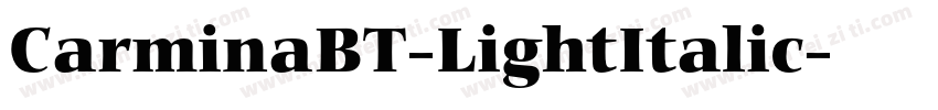 CarminaBT-LightItalic字体转换