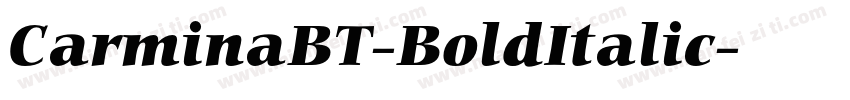 CarminaBT-BoldItalic字体转换